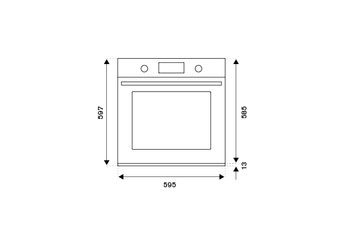 60cm elektrische inbouw oven, LCD display | Bertazzoni